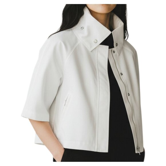 Samuel Dong Structured White Designer Jacket Modern Minimalist Statement S - Picture 1 of 11